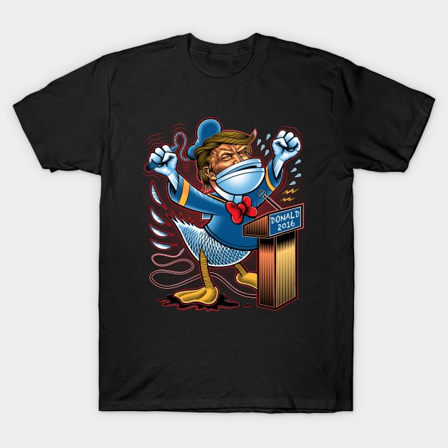 Donald Duck-face T-Shirt by curtis_illustration